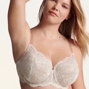 Thirdlove 24/7 Lace Balconette Bra 42C Great Condition Underwire Lacy